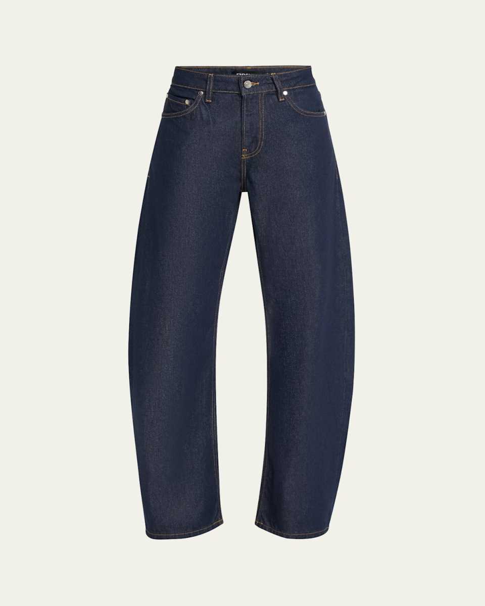 Alida Mid-Rise Loose Bowed Jeans